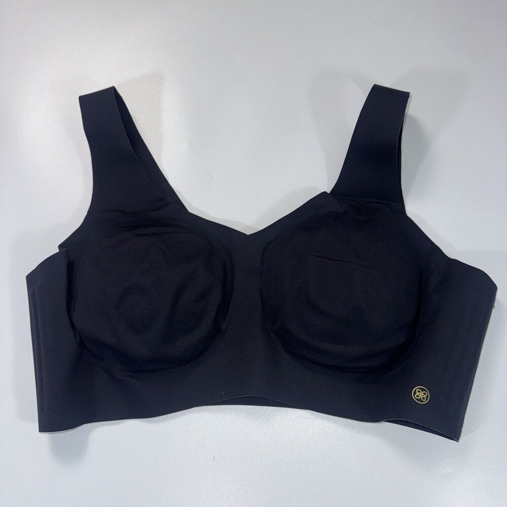 Honeylove V-Neck Bra Wireless Womens Black Style #LWBR0101 Size 1X EUC